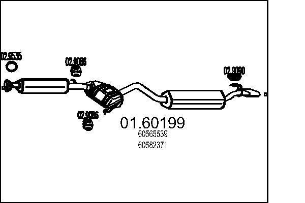 Silencieux Arrière D'échappement Pour Peugeot 306 Cabriolet 1.6, 1.8, 1.8 16V - Réf. MTS 01.69430