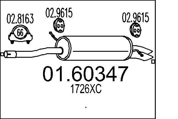 Silencieux arrière MTS 01.60347