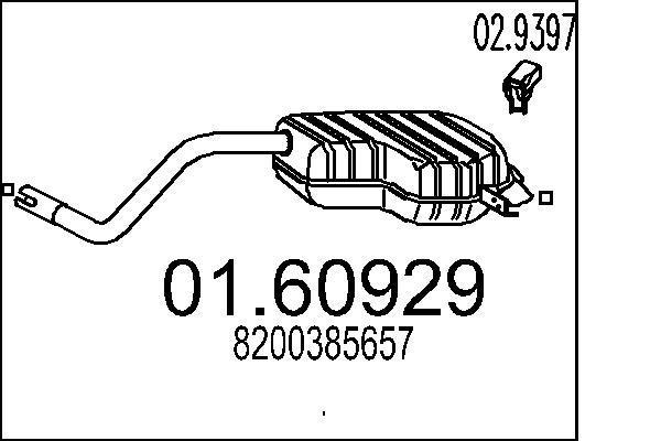 Silencieux arrière MTS 01.60929