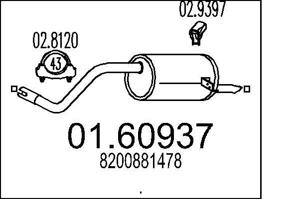 Silencieux arrière MTS 01.60937