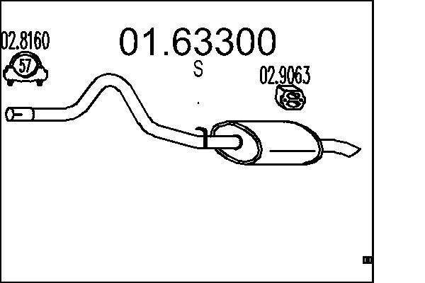 Silencieux arrière MTS 01.63300