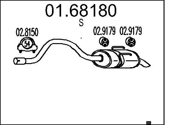 Silencieux arrière MTS 01.68180
