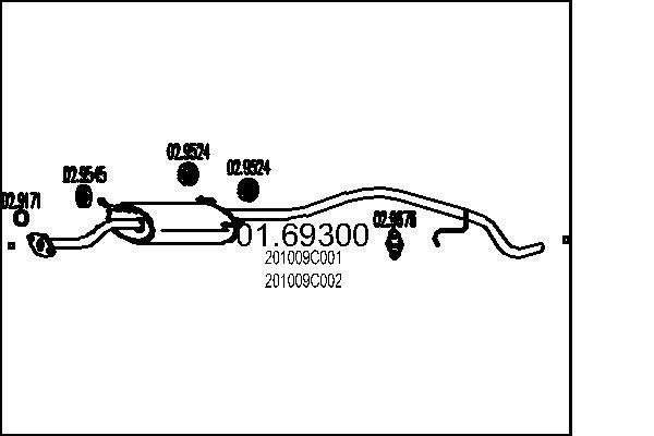 Silencieux arrière MTS 01.69300
