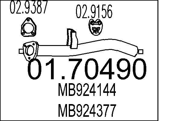 Tuyau d'échappement MTS 01.70490