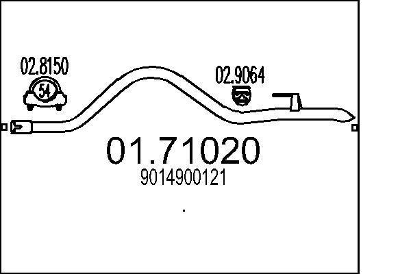 Tuyau d'échappement MTS 01.71020