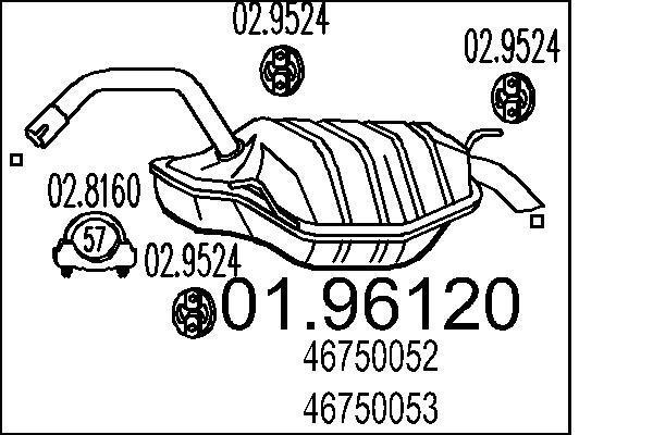 Silencieux arrière MTS 01.96120