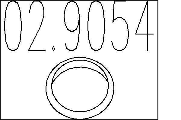 Joint d'étanchéité, tuyau d'échappement MTS 02.9054