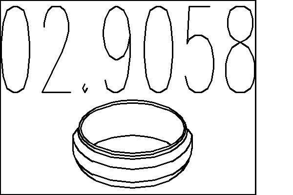 Joint d'étanchéité, tuyau d'échappement MTS 02.9058