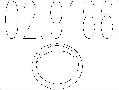Joint d'étanchéité, tuyau d'échappement MTS 02.9166