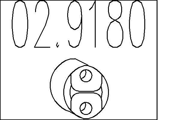 Butée élastique, silencieux MTS 02.9180