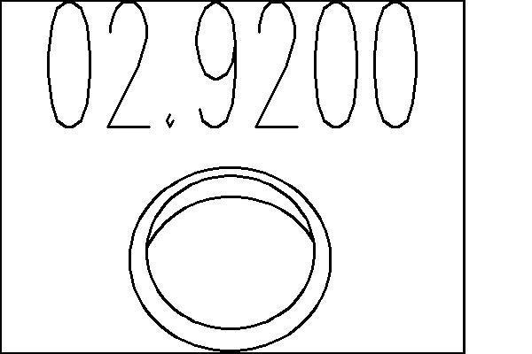 Bague d'étanchéité, tuyau d'échappement MTS ref. 02.9200