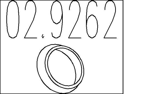 Bague d'étanchéité, tuyau d'échappement MTS ref. 02.9262