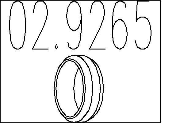 Bague d'étanchéité, tuyau d'échappement MTS ref. 02.9265