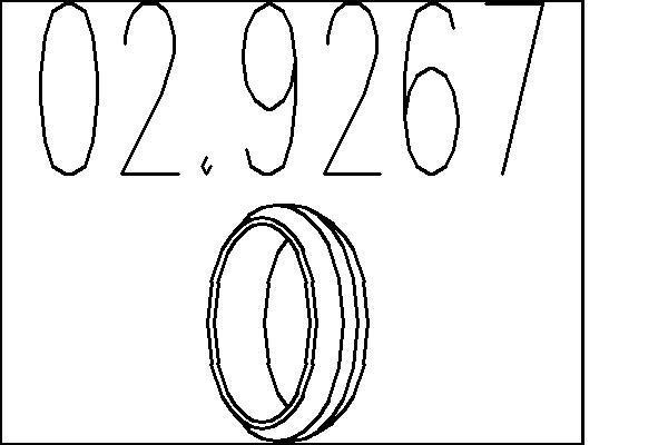 Bague d'étanchéité, tuyau d'échappement MTS ref. 02.9267
