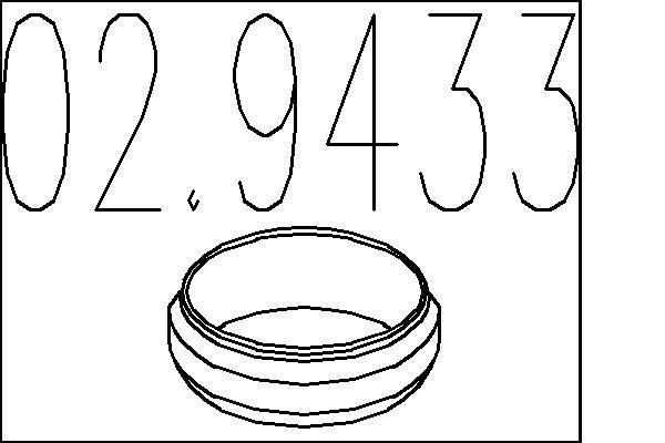 Bague d'étanchéité, tuyau d'échappement MTS ref. 02.9433