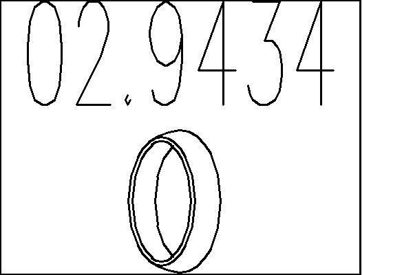 Bague d'étanchéité, tuyau d'échappement MTS ref. 02.9434
