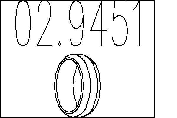 Bague d'étanchéité, tuyau d'échappement MTS ref. 02.9451