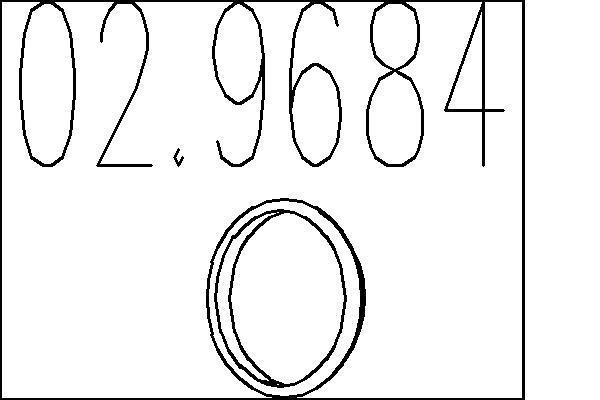 Joint d'étanchéité, tuyau d'échappement MTS 02.9684