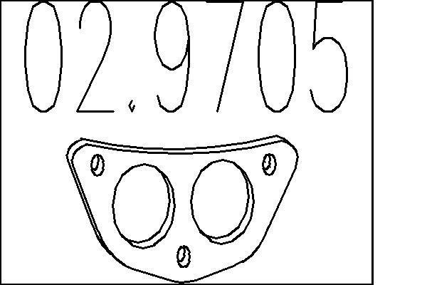 Joint d'étanchéité, tuyau d'échappement MTS 02.9705