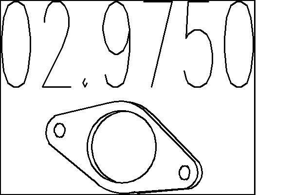 Joint d'étanchéité, tuyau d'échappement MTS 02.9750