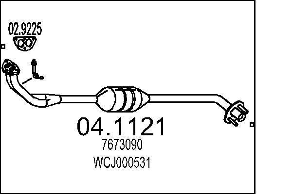 Catalyseur (Pot catalytique) MTS ref. 04.1121