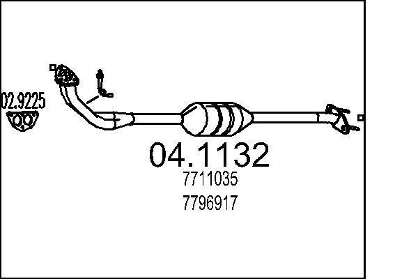 Catalyseur (Pot catalytique) MTS ref. 04.1132