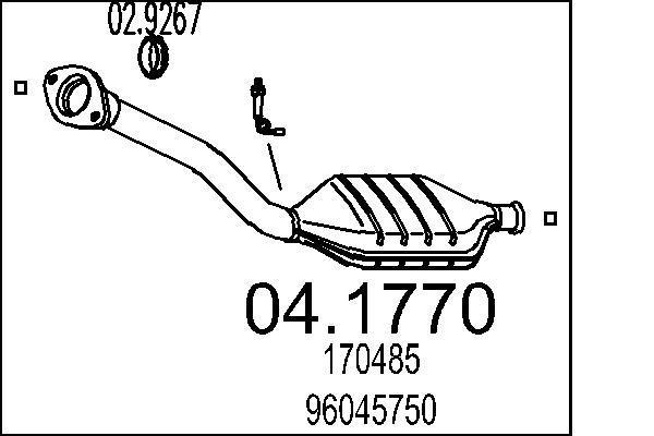 Catalyseur (Pot catalytique) MTS ref. 04.1770