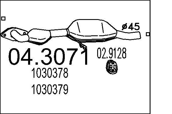 Catalyseur (Pot catalytique) MTS ref. 04.3071