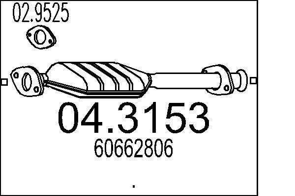 Catalyseur (Pot catalytique) MTS ref. 04.3153
