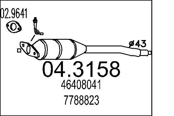 Catalyseur (Pot catalytique) MTS ref. 04.3158