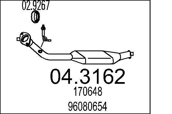 Catalyseur MTS 04.3162 Catalyseur MTS 04.3162