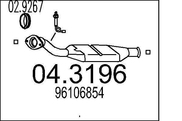 Catalyseur (Pot catalytique) MTS ref. 04.3196