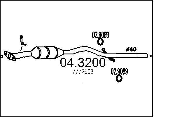 Catalyseur (Pot catalytique) MTS ref. 04.3200