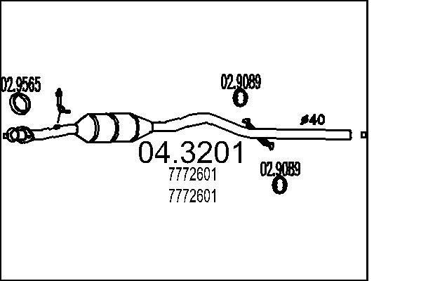 Catalyseur (Pot catalytique) MTS ref. 04.3201