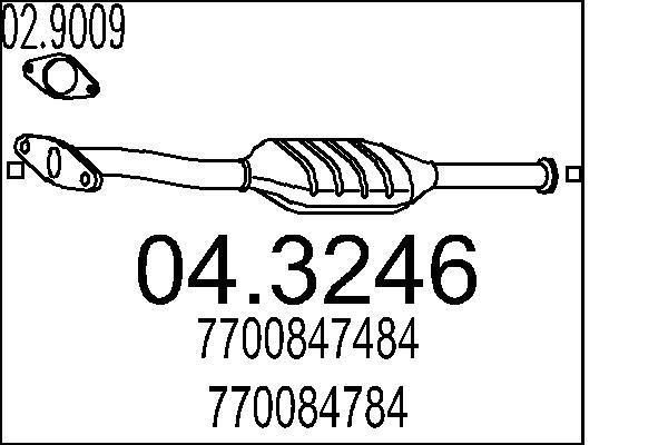 Catalyseur (Pot catalytique) MTS ref. 04.3246