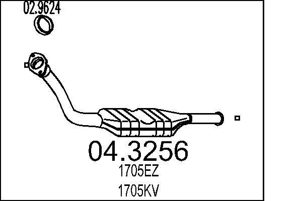 Catalyseur (Pot catalytique) MTS ref. 04.3256
