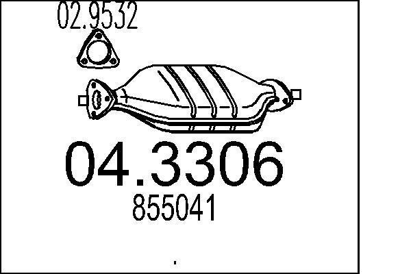 Catalyseur (Pot catalytique) MTS ref. 04.3306