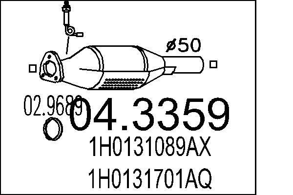 Catalyseur MTS 04.3359 Catalyseur MTS 04.3359