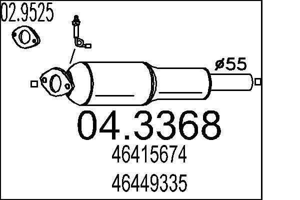Catalyseur (Pot catalytique) MTS ref. 04.3368