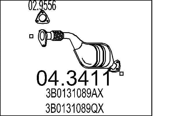 Catalyseur MTS 04.3411 Catalyseur MTS 04.3411