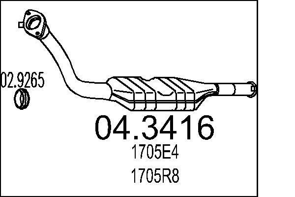 Catalyseur (Pot catalytique) MTS ref. 04.3416