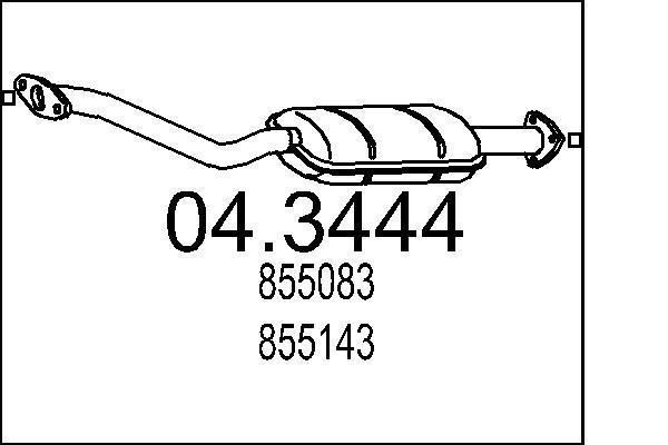 Catalyseur (Pot catalytique) MTS ref. 04.3444