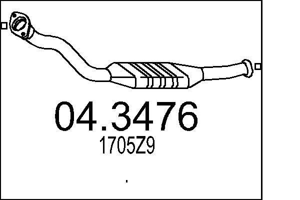 Catalyseur (Pot catalytique) MTS ref. 04.3476