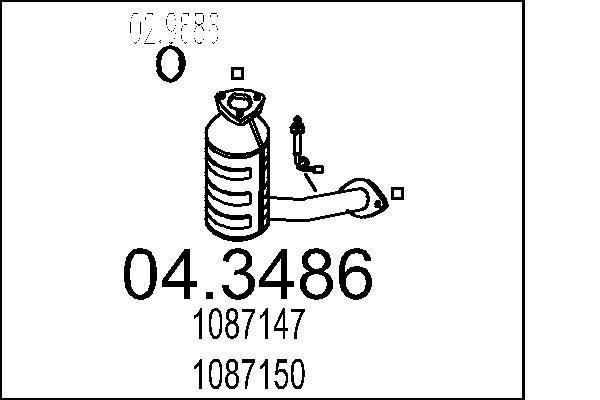 Catalyseur (Pot catalytique) MTS ref. 04.3486