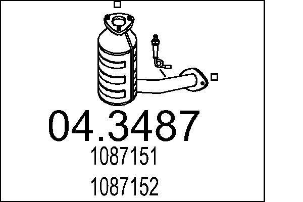 Catalyseur (Pot catalytique) MTS ref. 04.3487