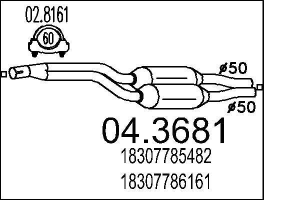 Catalyseur MTS 04.3681 Catalyseur MTS 04.3681