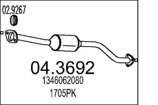 Catalyseur (Pot catalytique) MTS ref. 04.3692