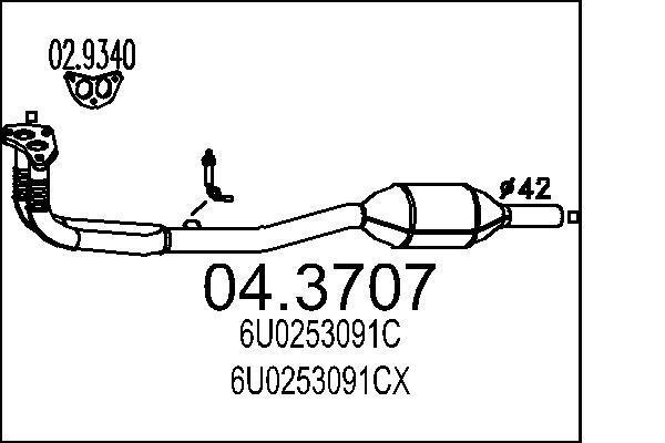 Catalyseur (Pot catalytique) MTS ref. 04.3707