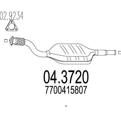 Catalyseur (Pot catalytique) MTS ref. 04.3720