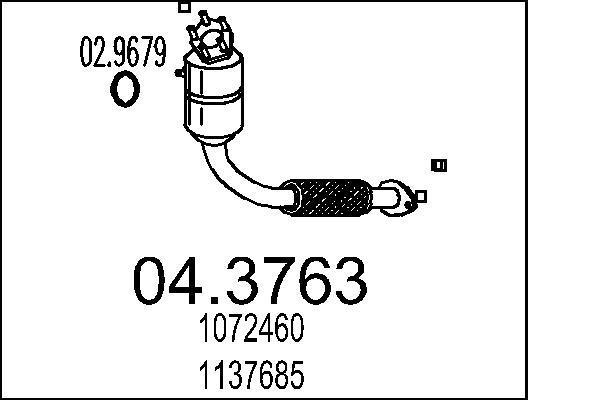 Catalyseur (Pot catalytique) MTS ref. 04.3763